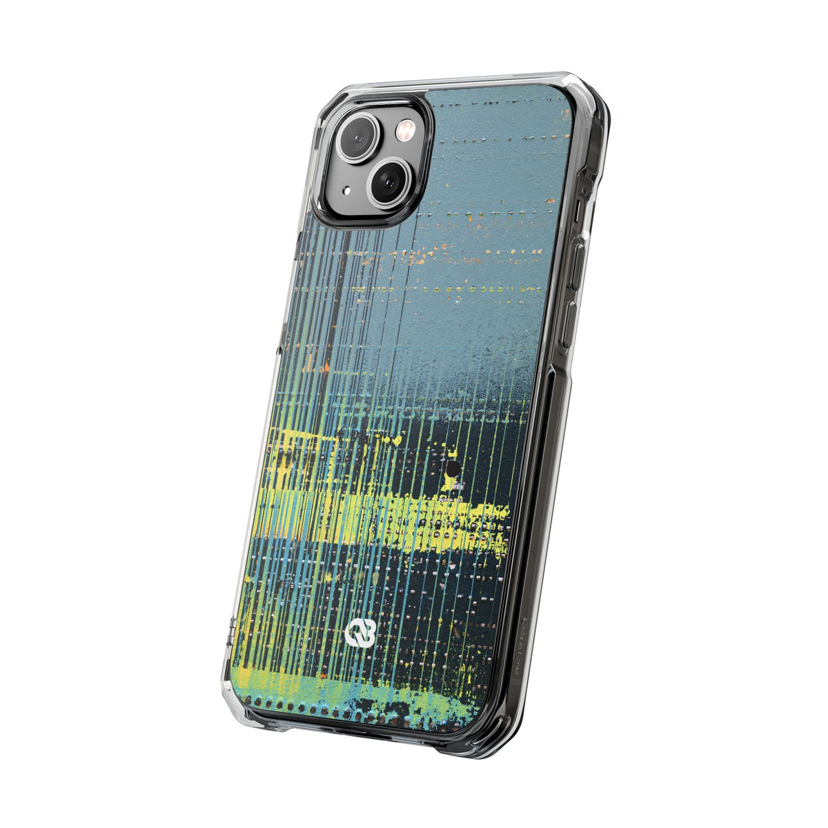 Acid Raster Circuit · Clear Impact Magnetic Phone Case for iPhone · Teal