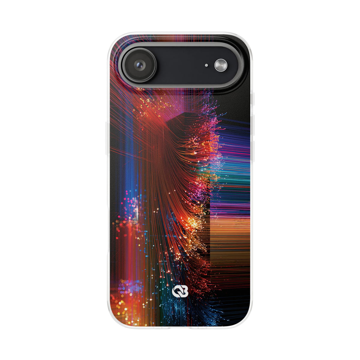 Black Lite Phone Case for iPhone - Cyber Optic Streak