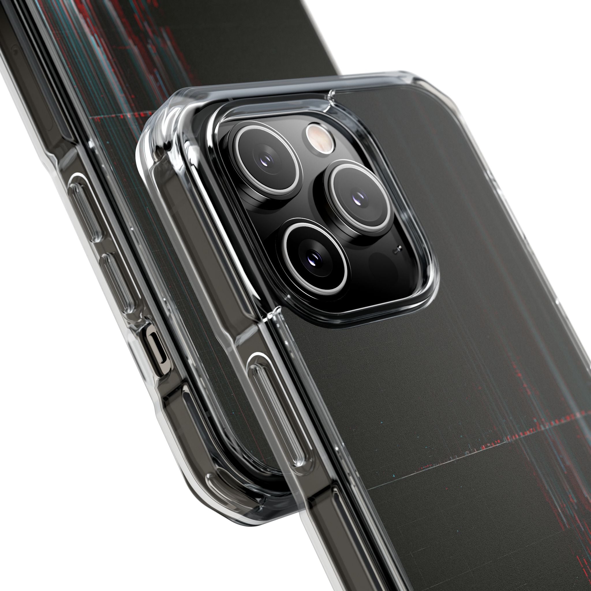 Black Impact MagSafe Phone Case for iPhone - Corrupted Data Stream