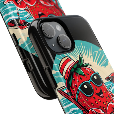 Retro Coastal Berry · Tough+ Coque de téléphone pour iPhone · MagSafe