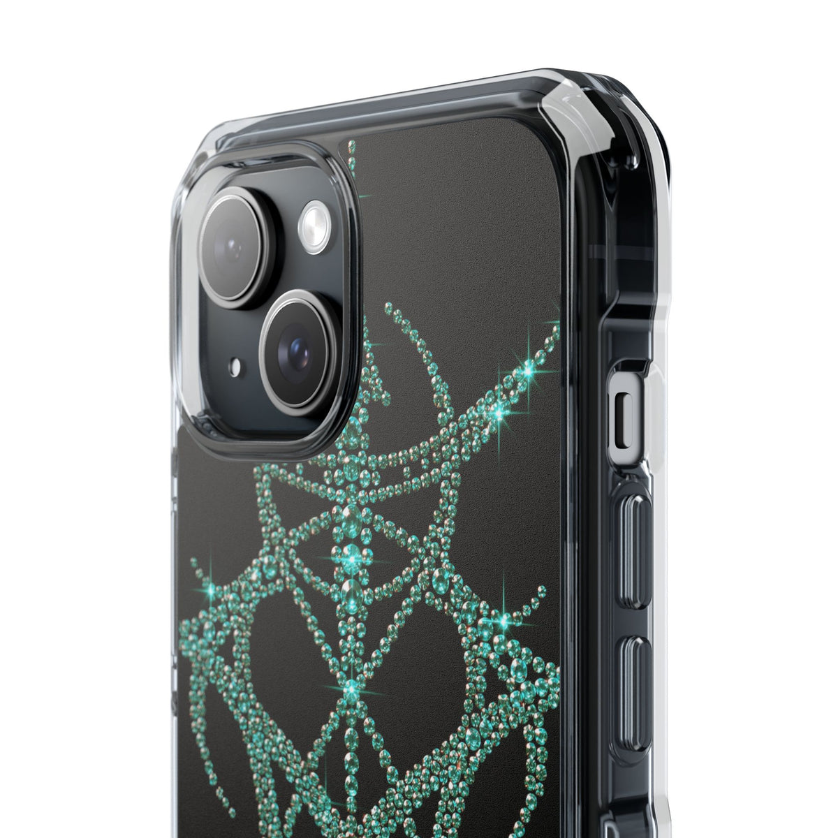 Teal Cyber Sigil · Clear Impact Magnetic Phone Case for iPhone · Teal