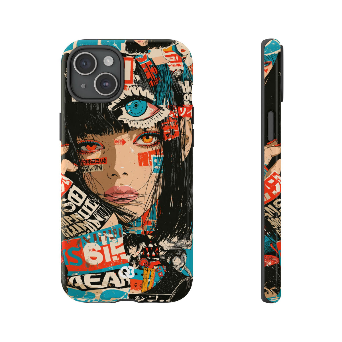 Shibuya Street Collage · Tough Phone Case for iPhone · Red