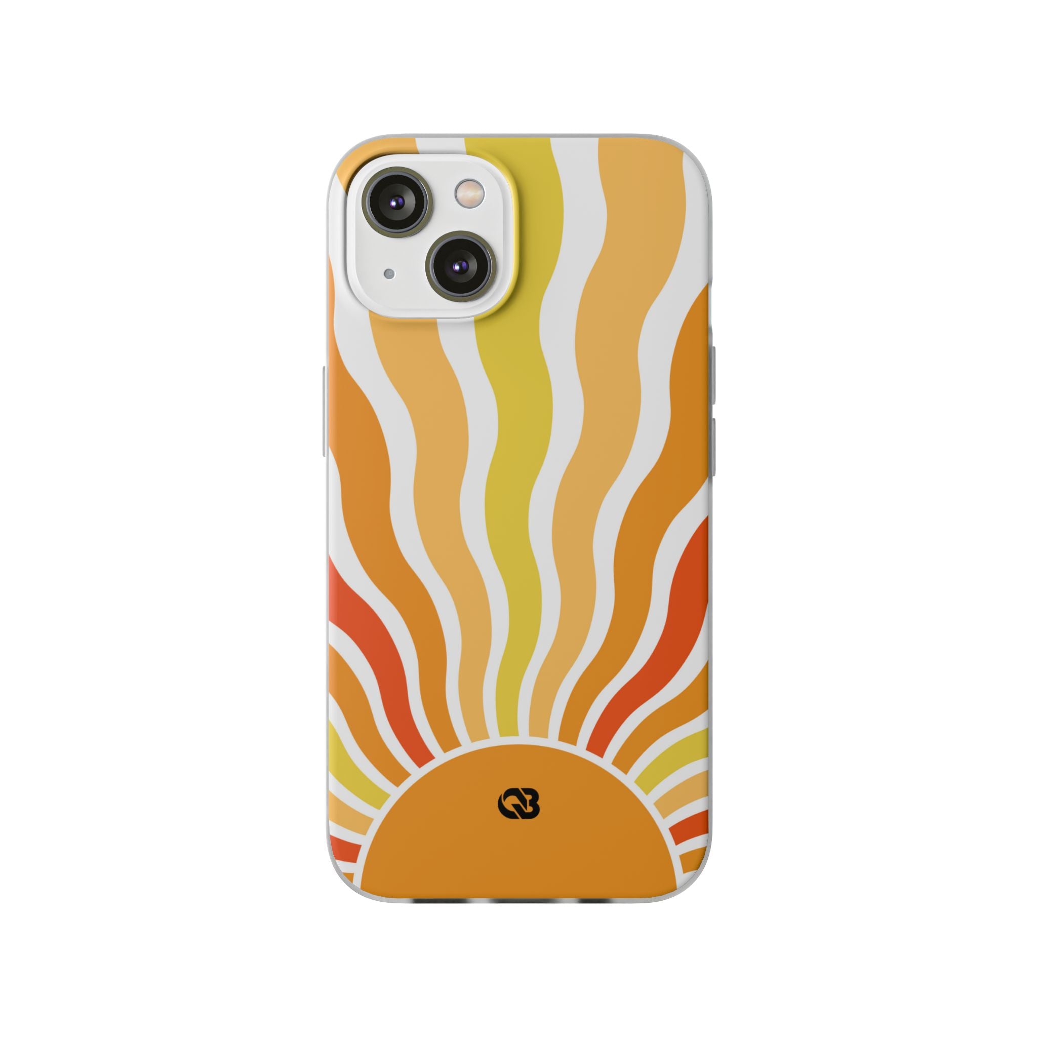 Amber Solar Waves · Soft Phone Case for iPhone