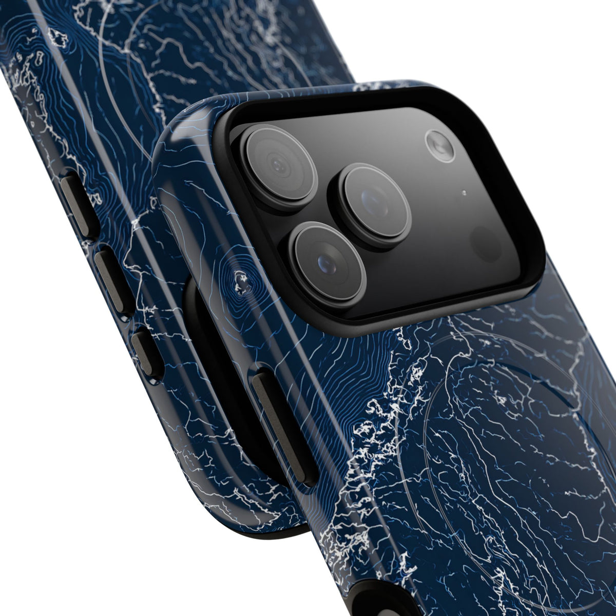 Nordic Contour Chart · Tough 2.0 Magnetic Phone Case for iPhone · Blue