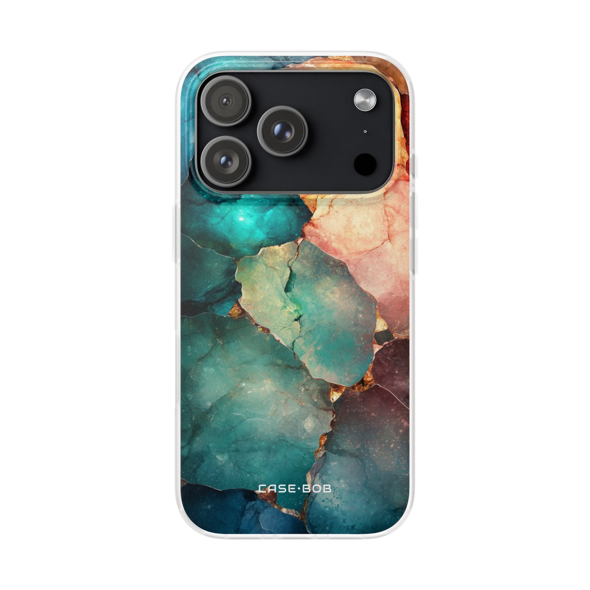 Teal Mosaic Veins iPhone 17 Pro Case - Soft - CASE•BOB