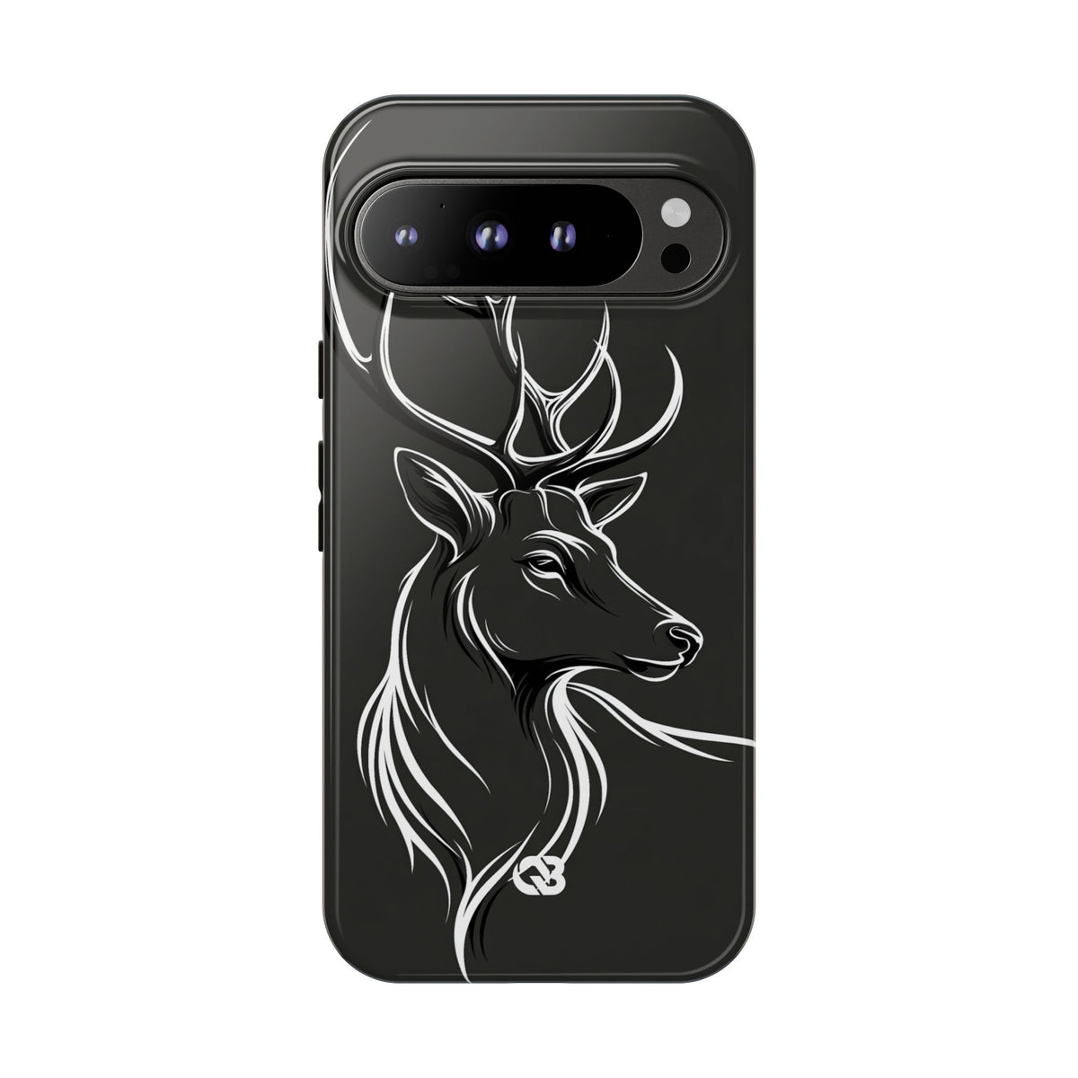 Nordic Stag Contour · Tough Phone Case for Pixel ·  Grey
