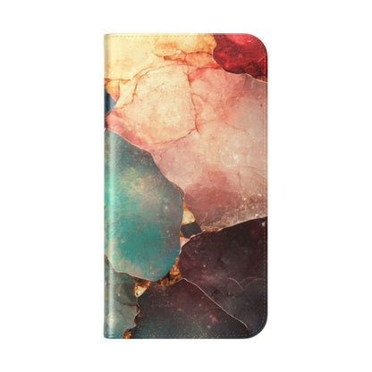 Fractured Gemstone Teal - iPhone 16 Plus Case - Wallet