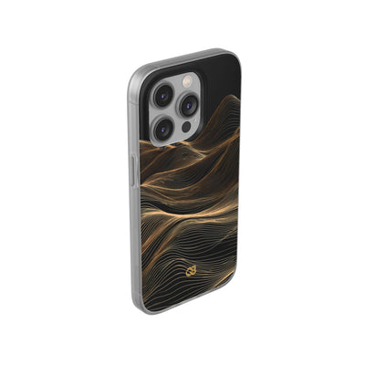 Black Lite Phone Case for iPhone - Copper Topo Ridge
