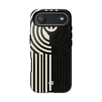 Beige Tough Phone Case for iPhone - Monolith Ivory Signal