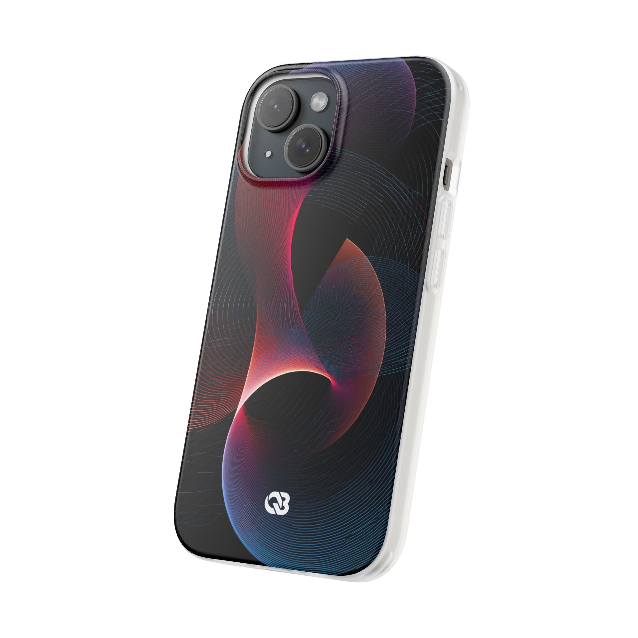 Black Lite Phone Case for iPhone - Cobalt Crimson Flux