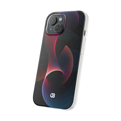 Black Lite Phone Case for iPhone - Cobalt Crimson Flux