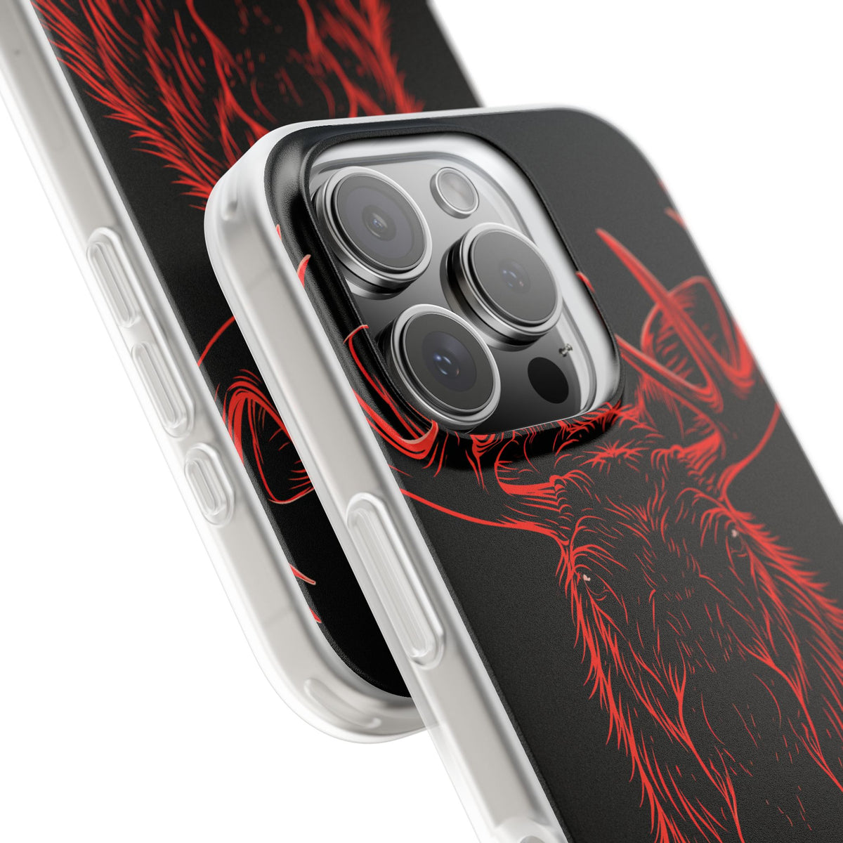 Nordic Moose Contour · Lite Phone Case for iPhone ·  Red