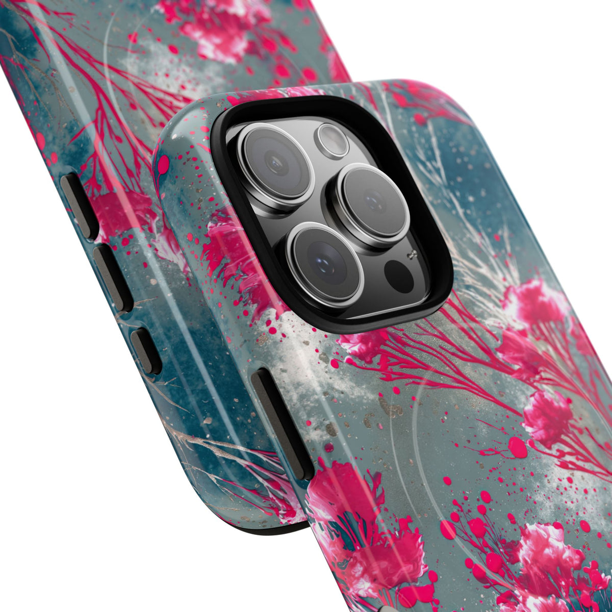 Cyber Blossom · Tough 2.0 Magnetic Phone Case for iPhone · Teal