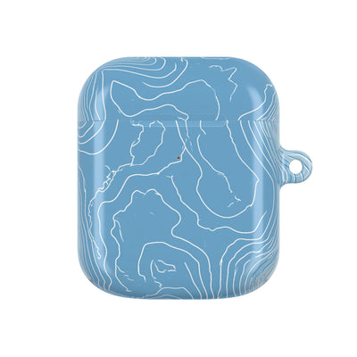 Glacial Basin Topo · Hard Case for AirPods & AirPods Pro · Blue