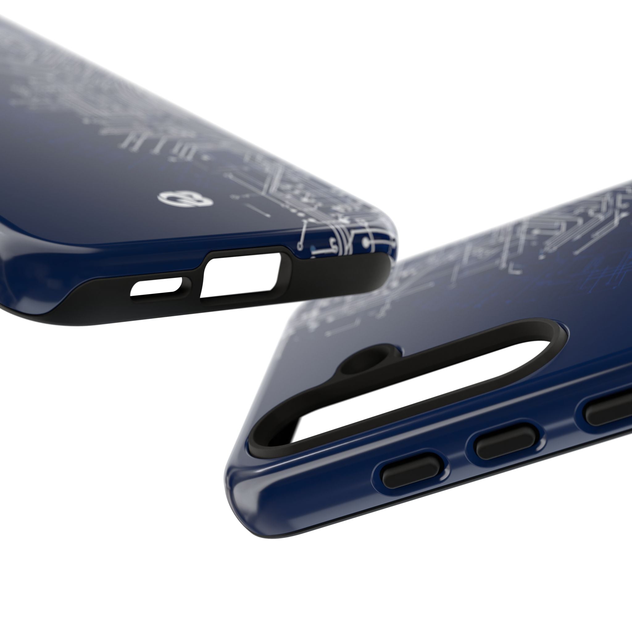 Blue Tough Phone Case for Samsung - Cobalt Circuit Logic
