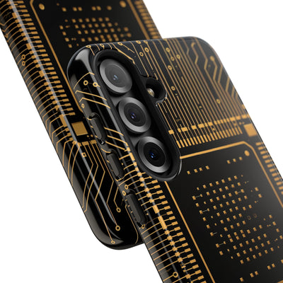 Gold Tough Phone Case for Samsung - Cyber Gold Processor