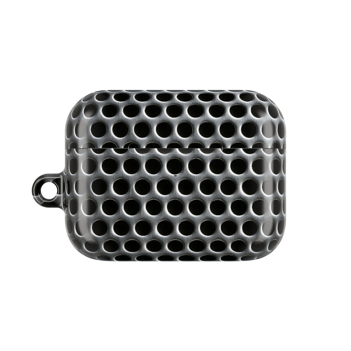 Brushed Perforated Steel · Hard Case for AirPods & AirPods Pro · Silver