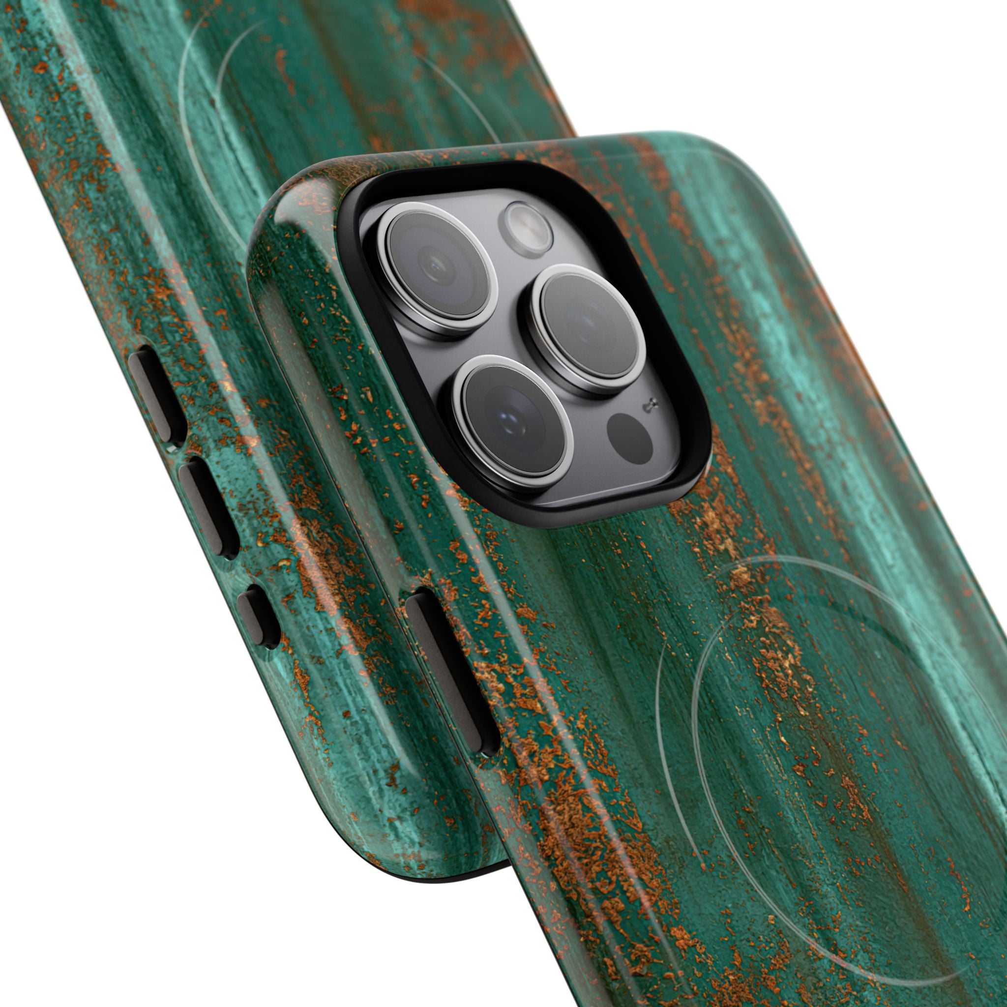 Teal Tough 2.0 Magsafe Phone Case for iPhone - Verdigris Copper Siding