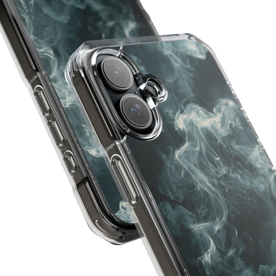 Luminescent Vapor Drift · Clear Impact Magnetic Phone Case for iPhone · Teal