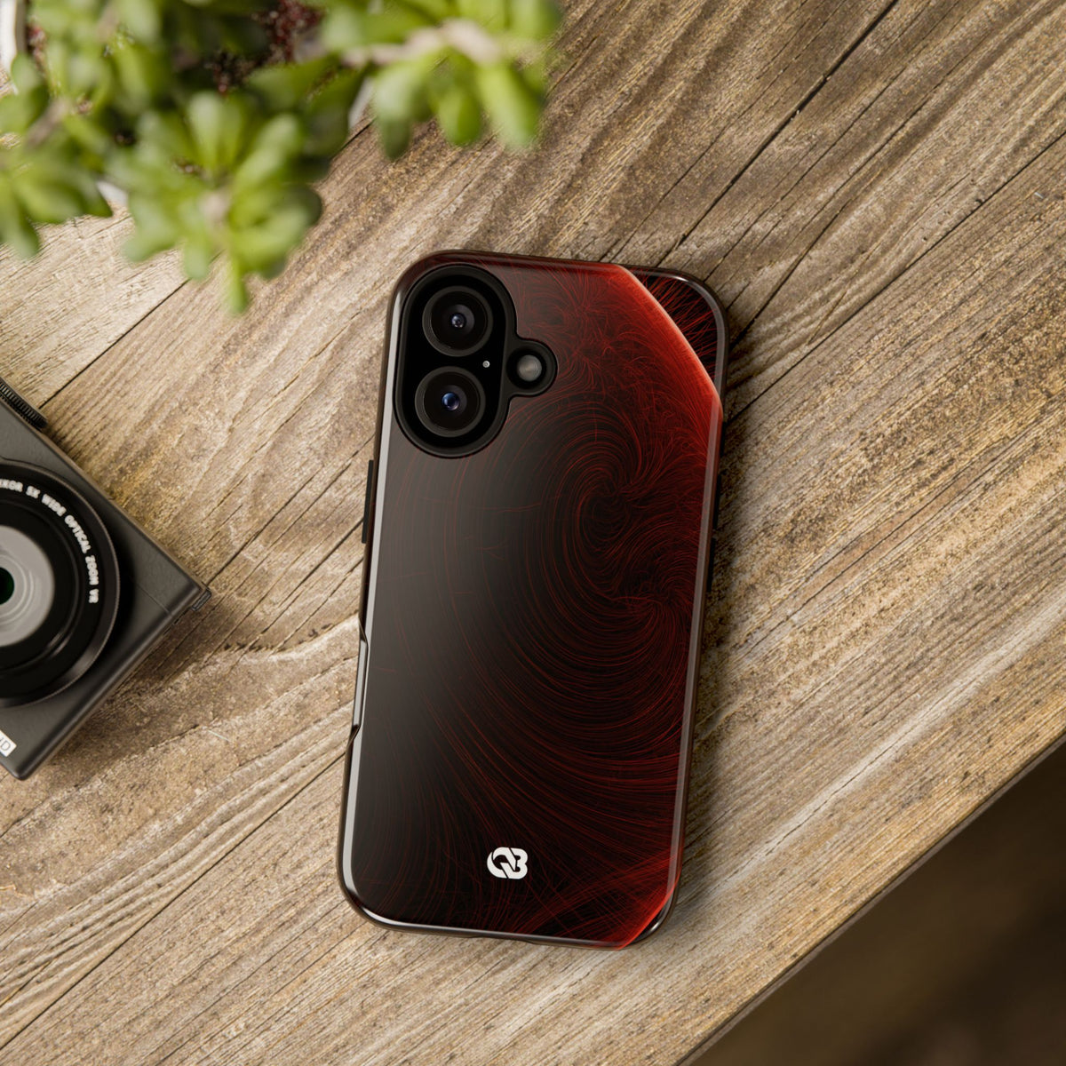 Crimson Solar Horizon · Tough Phone Case for iPhone · Red