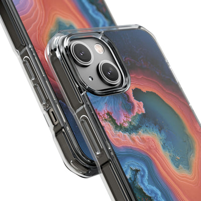 Luminous Resonance · Clear Impact Magnetic Phone Case for iPhone · Blue
