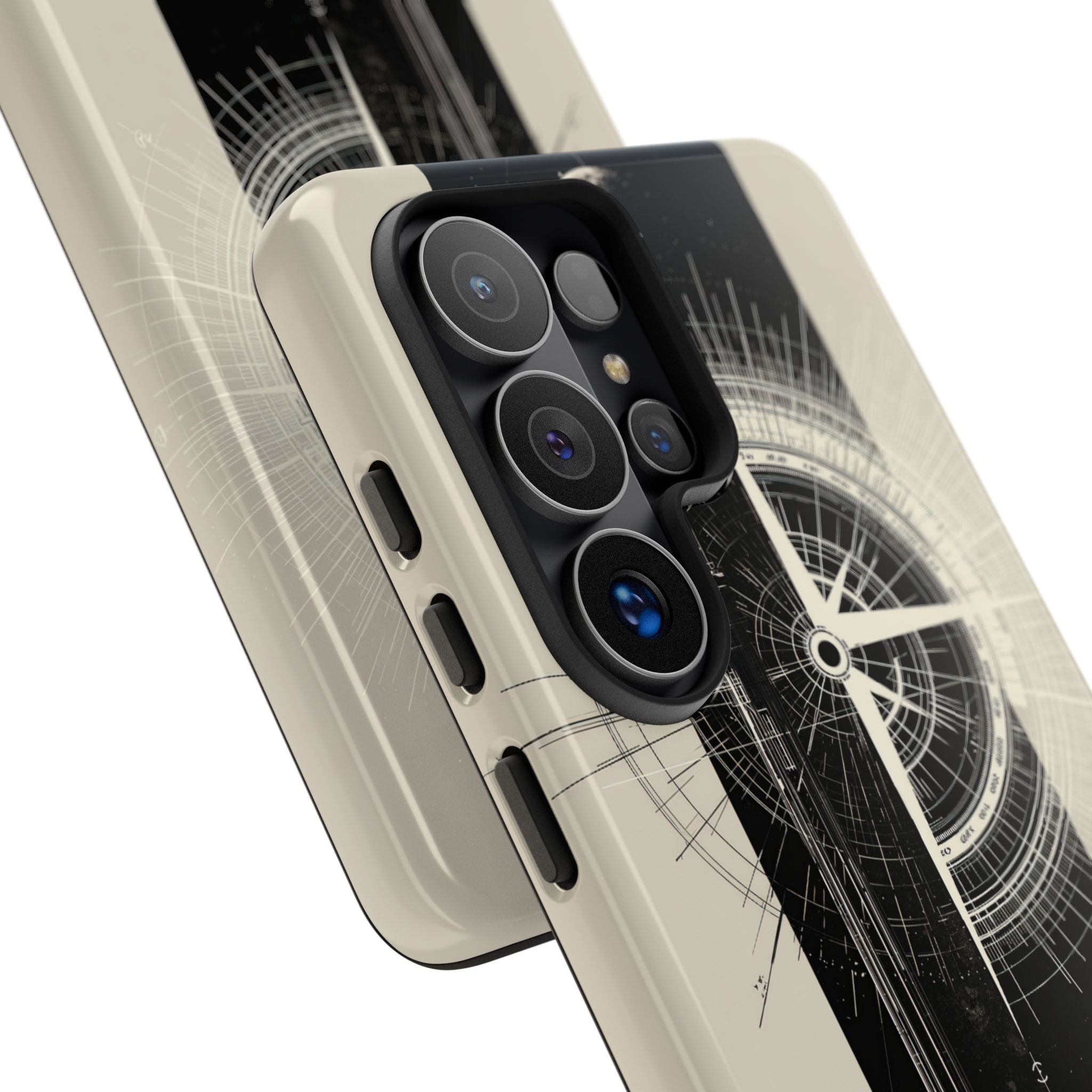 Beige Tough Phone Case for Samsung - Zenith Vector Spire