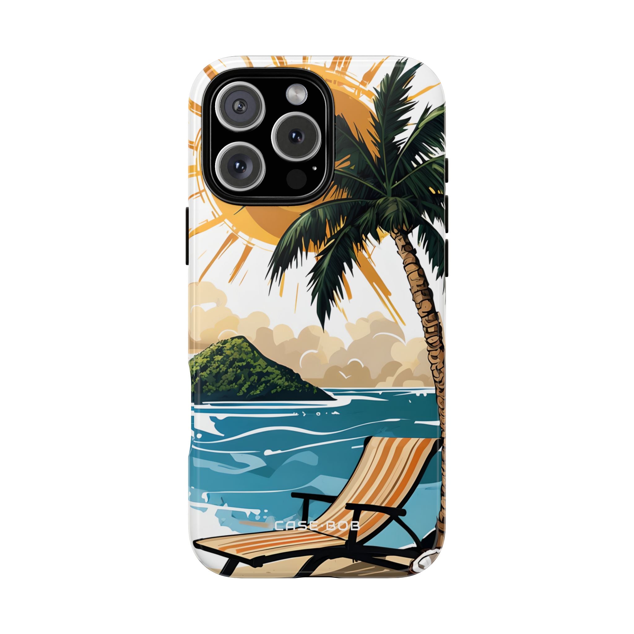 Sunny Palm Breeze iPhone 16 Pro Max Case - Tough