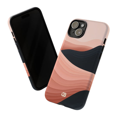 Pink Tough Phone Case for iPhone - Dune Shadow Layers