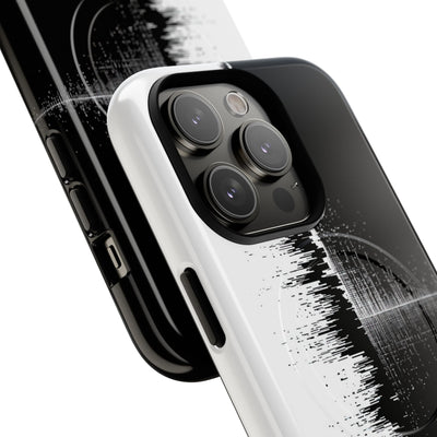Black Tough 2.0 Magsafe Phone Case for iPhone - Static Signal Split