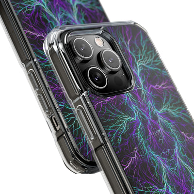 Electric Plasma Arbor · Clear Impact Magnetic Phone Case for iPhone · Purple