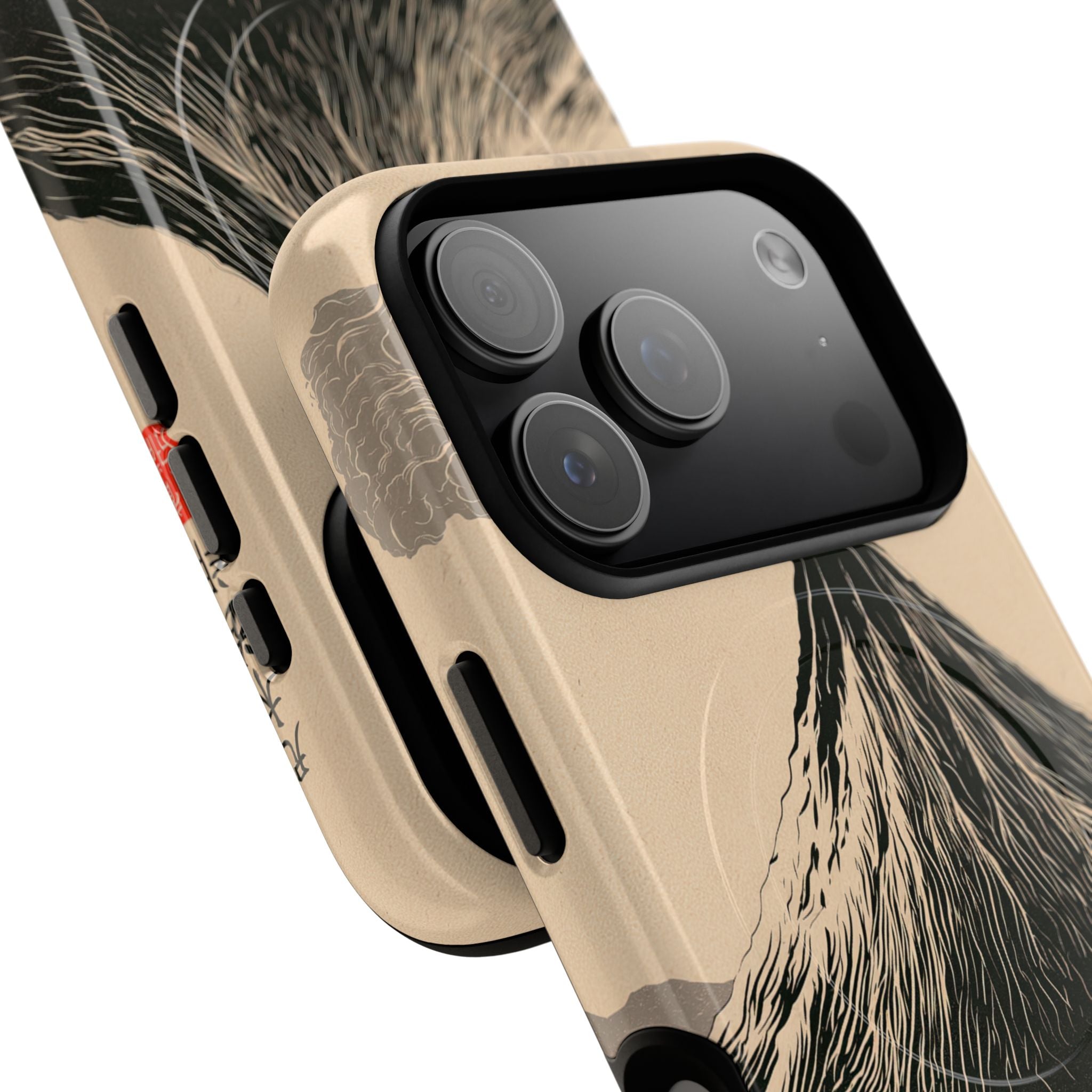 Beige Tough 2.0 Magsafe Phone Case for iPhone - Obsidian Ink Summit