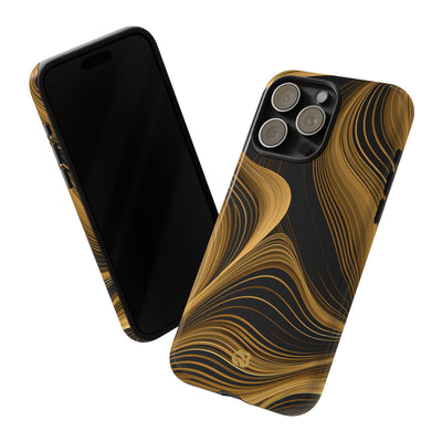 Gold Tough Phone Case for iPhone - Molten Copper Strands