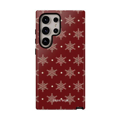 Cream Schneeflocke Crimson Samsung S24 Ultra Case - Tough