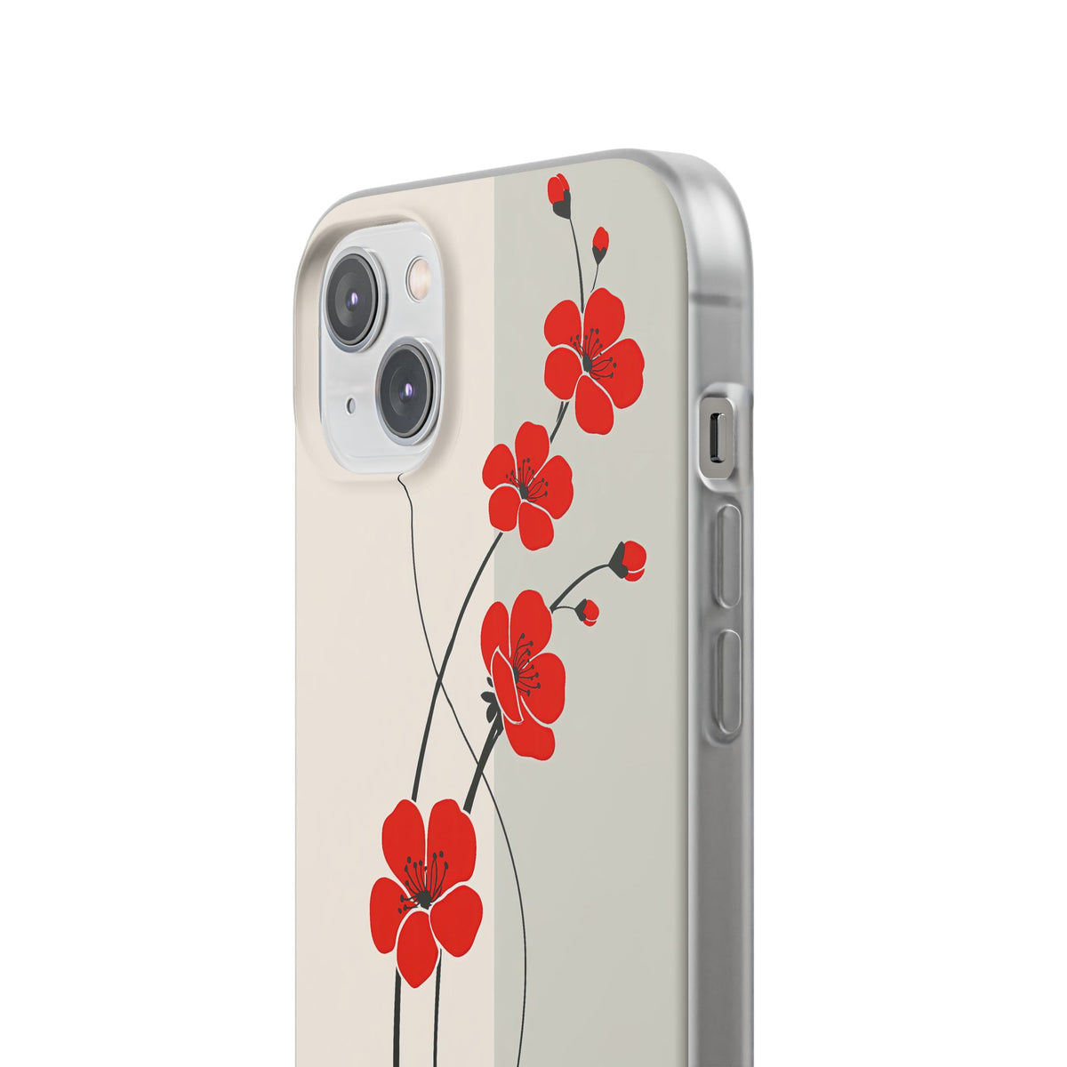 Scarlet Bloom Minimal · Lite Phone Case for iPhone ·  Red
