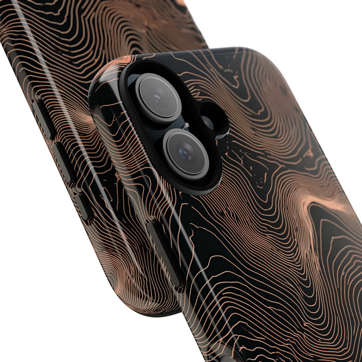 Mesa Elevation Contour · Tough Phone Case for iPhone · Black