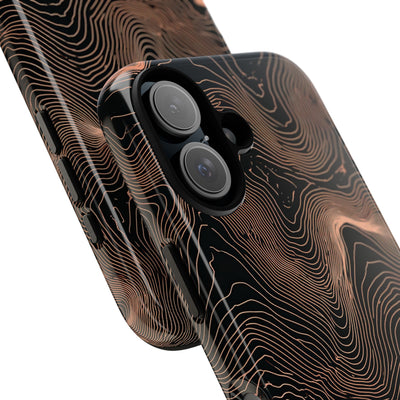 Mesa Elevation Contour · Tough Phone Case for iPhone · Black