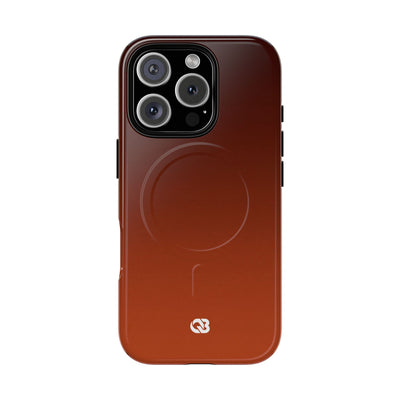 Orange Tough 2.0 Magsafe Phone Case for iPhone - Obsidian Ember Fade