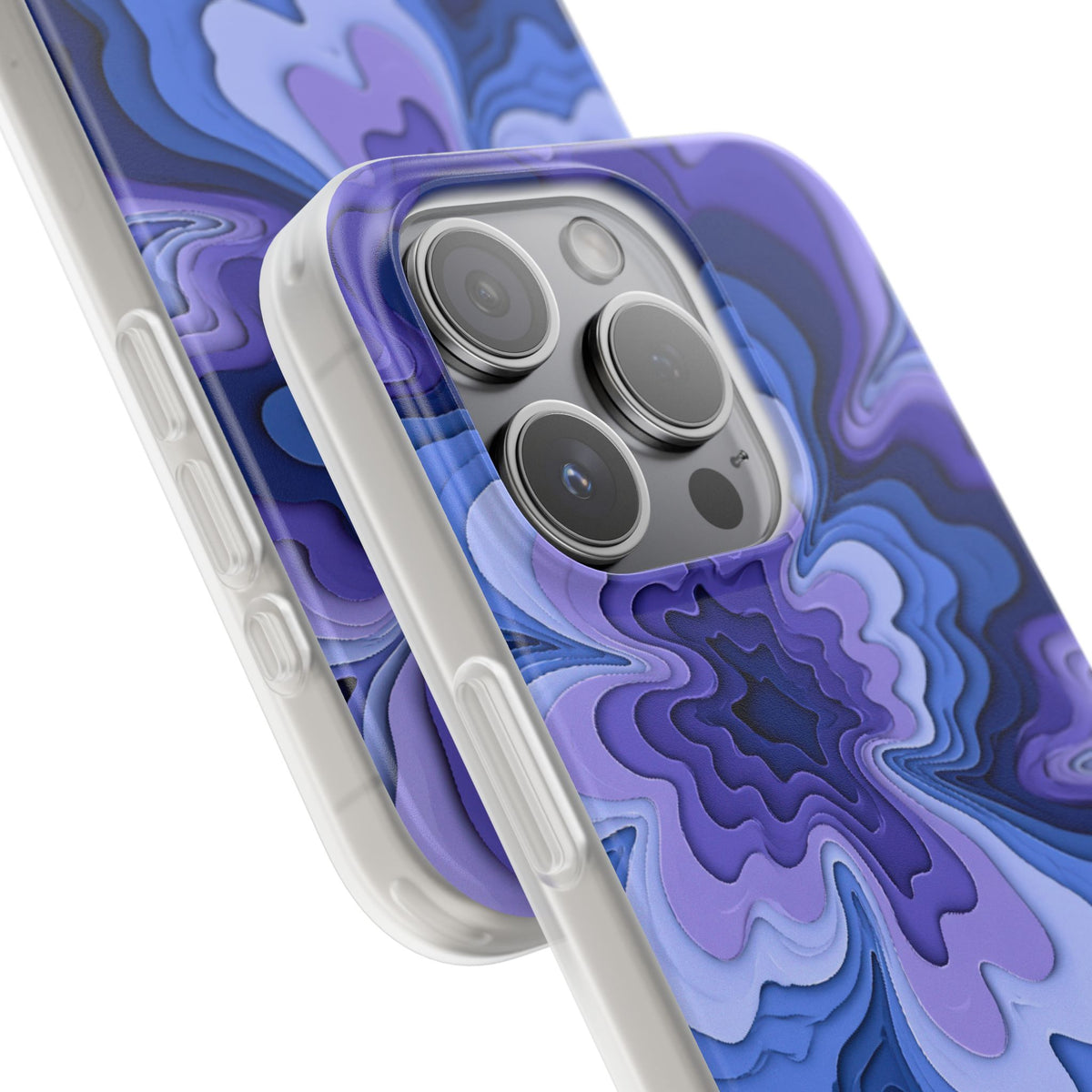 Periwinkle Strata Bloom · Lite Phone Case for iPhone ·  Purple