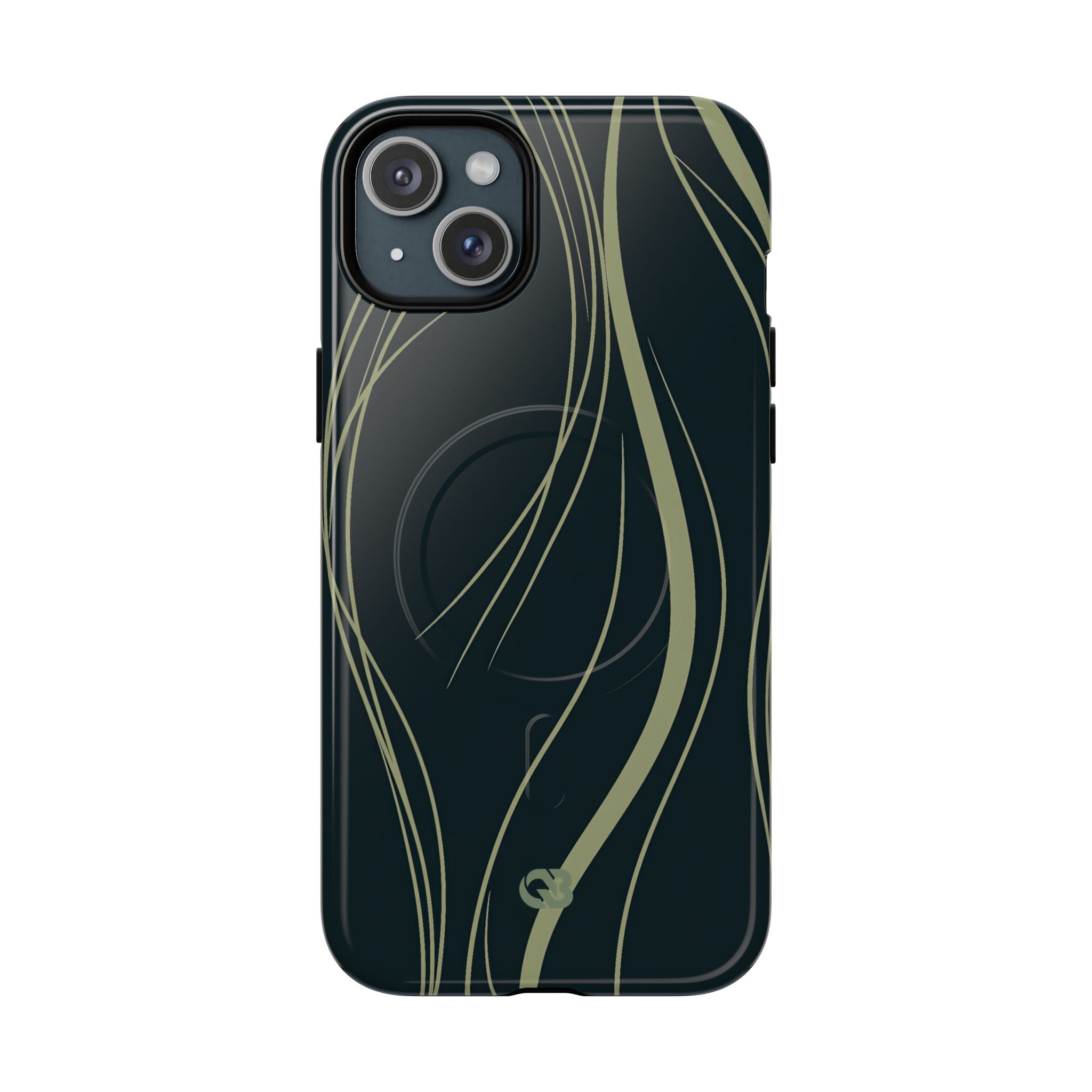 Green Tough 2.0 Magsafe Phone Case for iPhone - Obsidian Sage Flow
