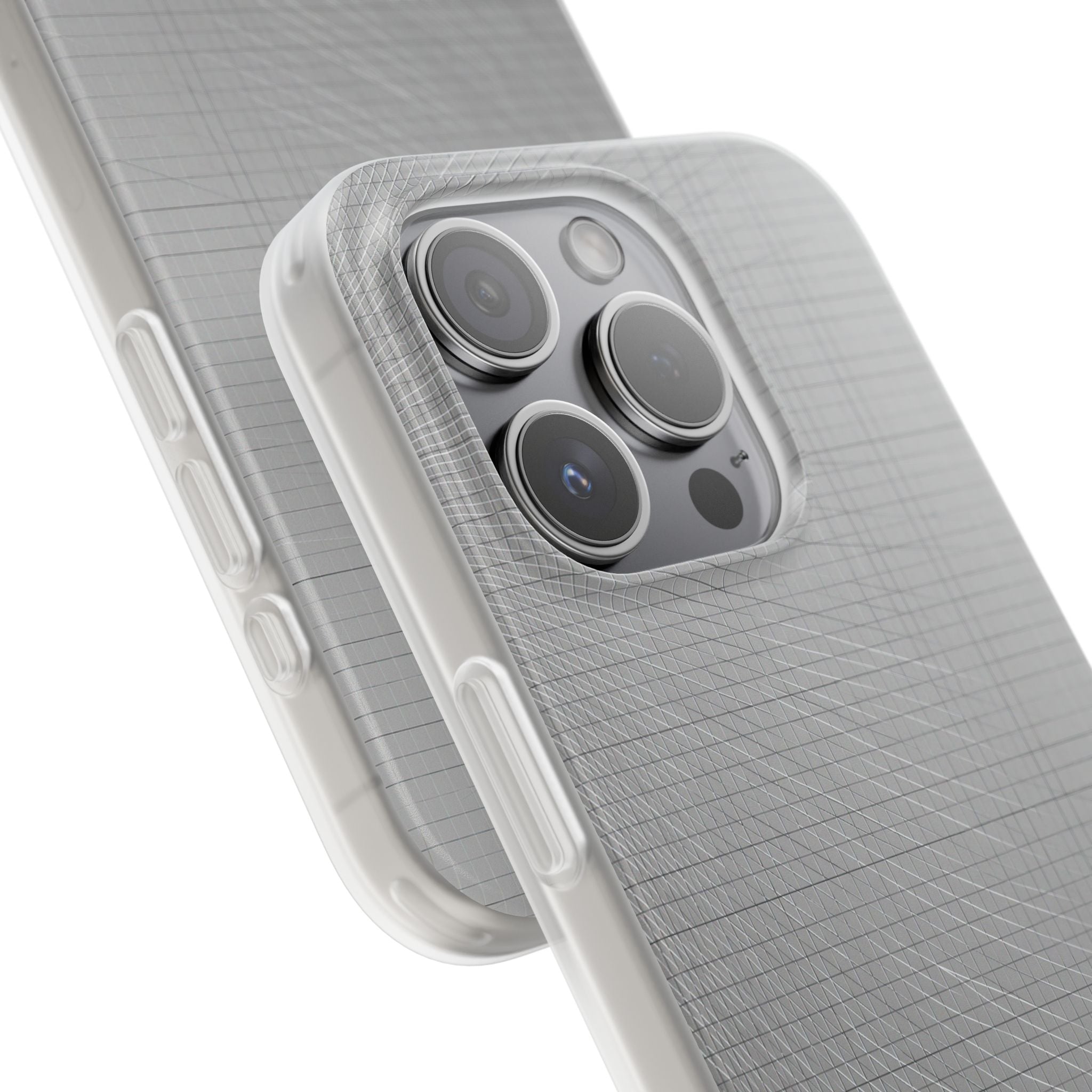 Grey Lite Phone Case for iPhone - Chrome Mesh Warp