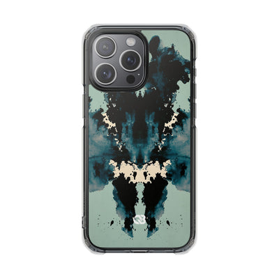 Rorschach Ink Void · Clear Impact Magnetic Phone Case for iPhone ·  Black