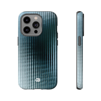 Blue Tough Phone Case for iPhone - Glacial Reeded Glass