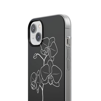 Black Lite Phone Case for iPhone - Noir Alabaster Orchid