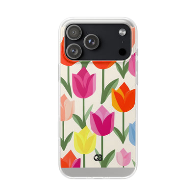 Vibrant Petal Grid · Soft Phone Case for iPhone