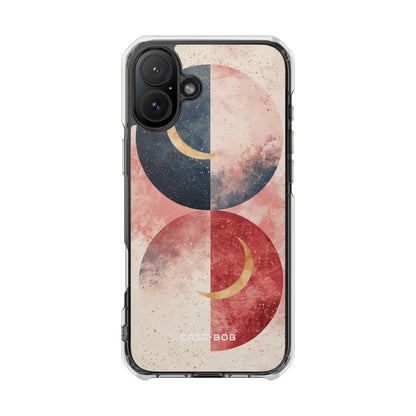 Golden Crescent Circles iPhone 16 Plus Case - Impact