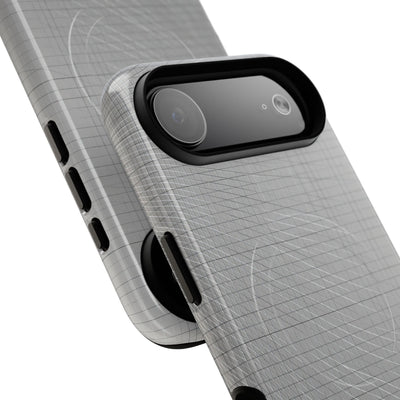 Grey Tough 2.0 Magsafe Phone Case for iPhone - Chrome Mesh Warp