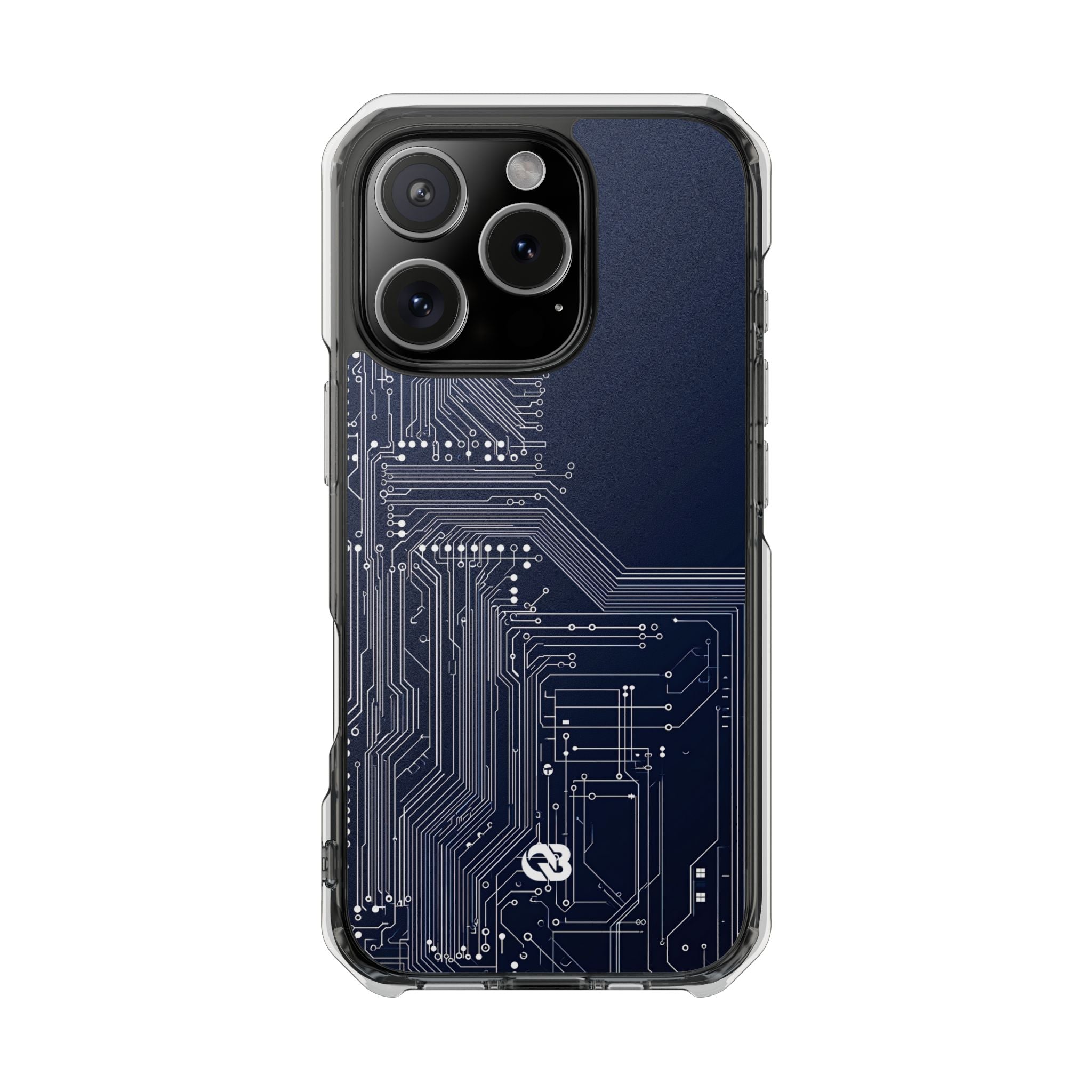 Blue Impact MagSafe Phone Case for iPhone - Cobalt Data Stream