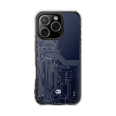 Blue Impact MagSafe Phone Case for iPhone - Cobalt Data Stream