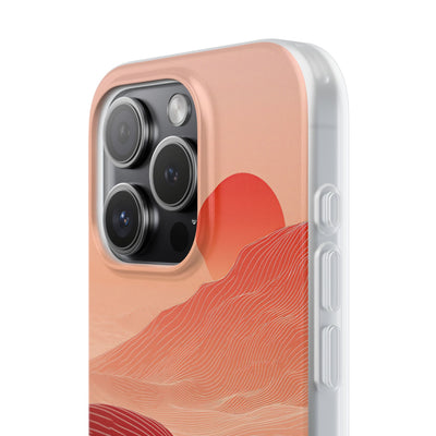 Red Lite Phone Case for iPhone - Crimson Ridge Lines