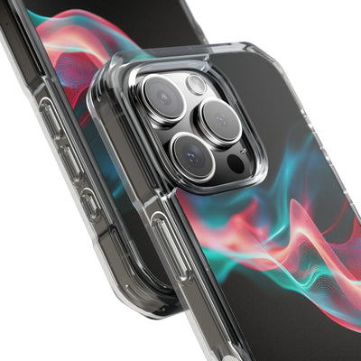 Digital Frequency · Clear Impact Magnetic Phone Case for iPhone · Black